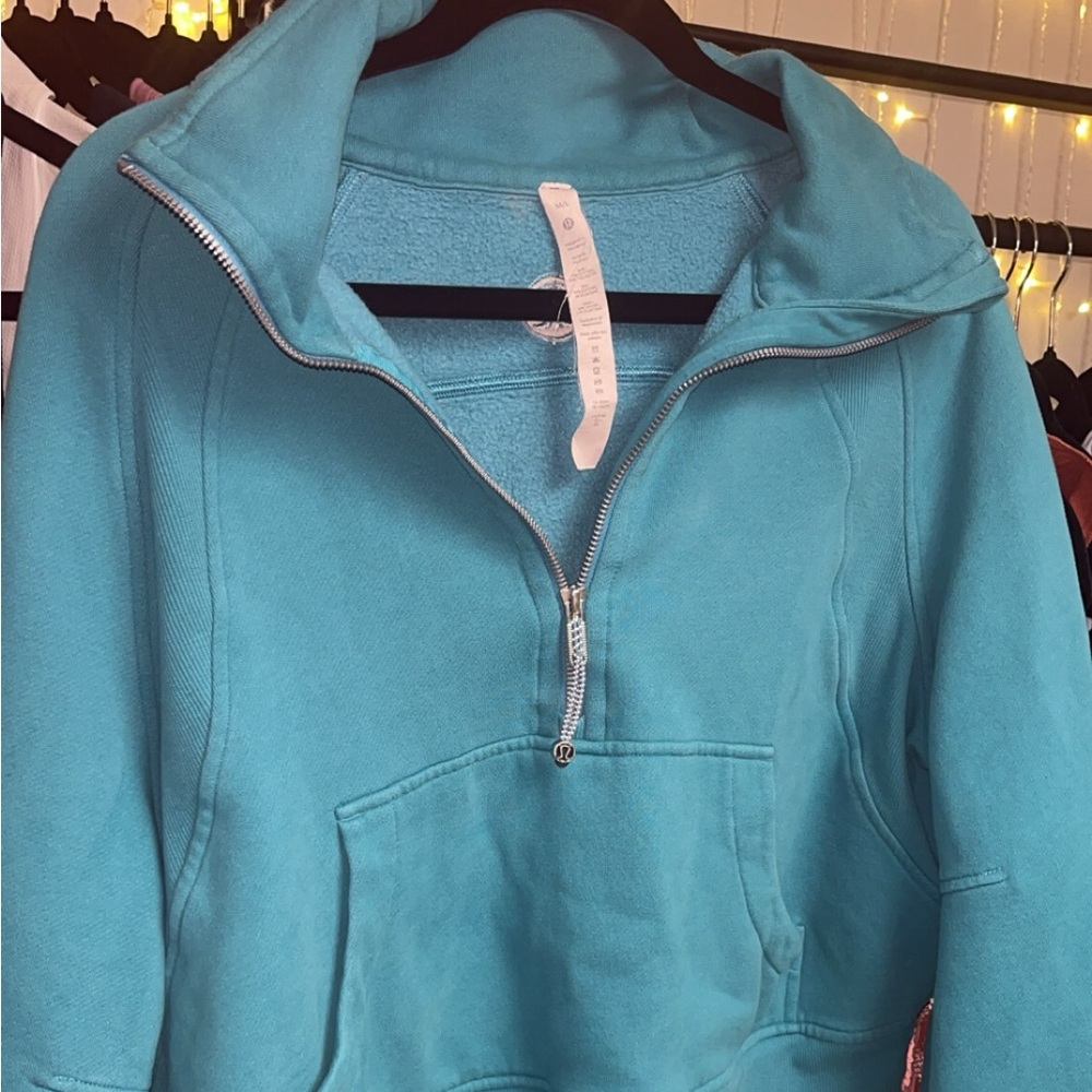 lululemon athletica Teal Half-Zip Pullover Hoodie